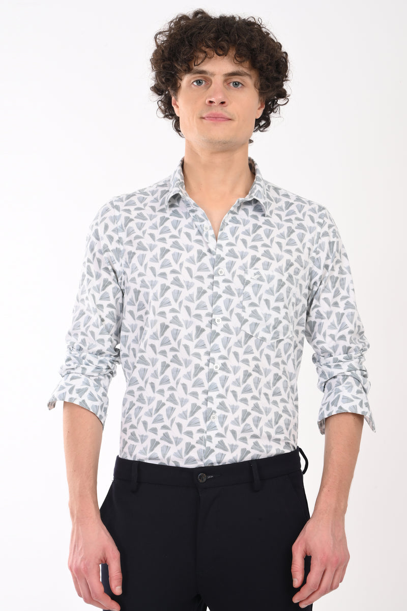 Workwear Textured Printed Shirt