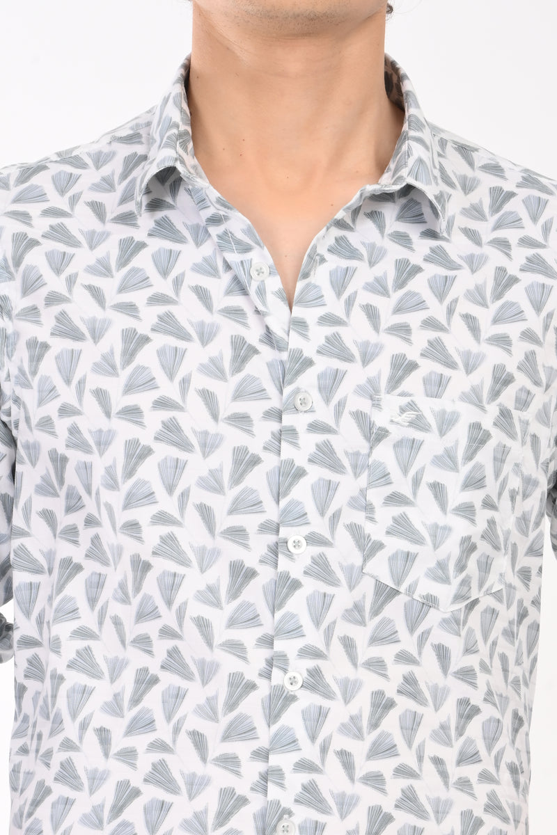 Workwear Textured Printed Shirt