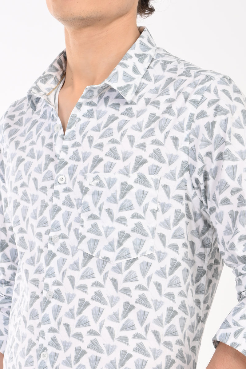 Workwear Textured Printed Shirt