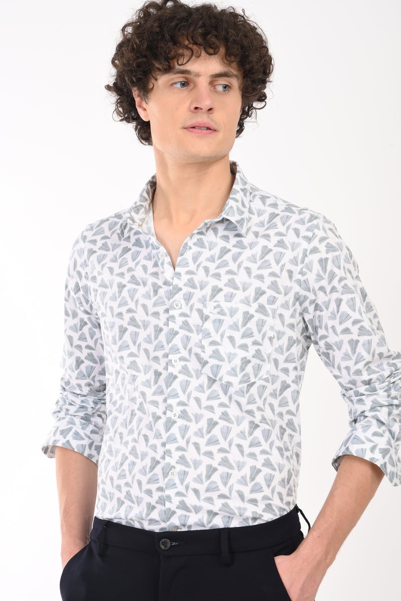 Workwear Textured Printed Shirt