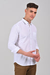 White Premium Cotton Solid Shirt
