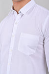 White Premium Cotton Solid Shirt