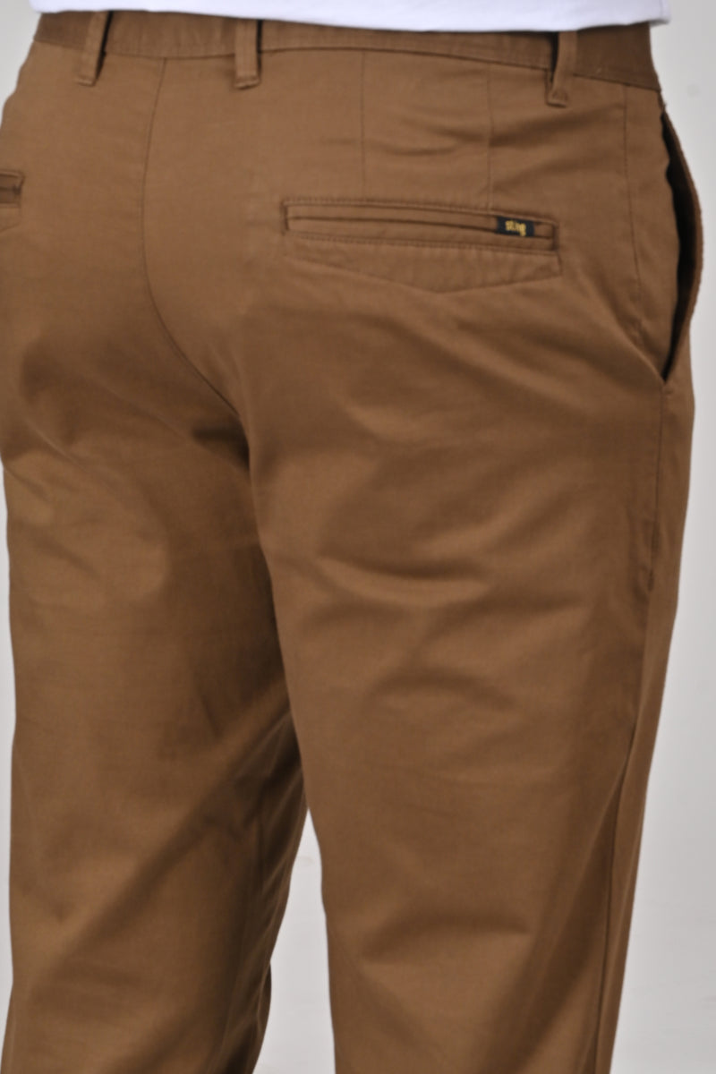 Dark Brown Premium Stretch Cotton Trouser