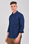 Indigo Blue Premium Indigo Solid Shirt