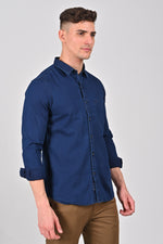 Indigo Blue Premium Indigo Solid Shirt