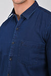 Indigo Blue Premium Indigo Solid Shirt