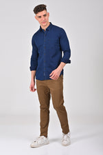 Indigo Blue Premium Indigo Solid Shirt