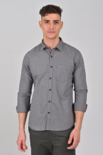 Grey Contemporary Printed Shirt