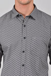 Grey Contemporary Printed Shirt