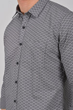 Grey Contemporary Printed Shirt