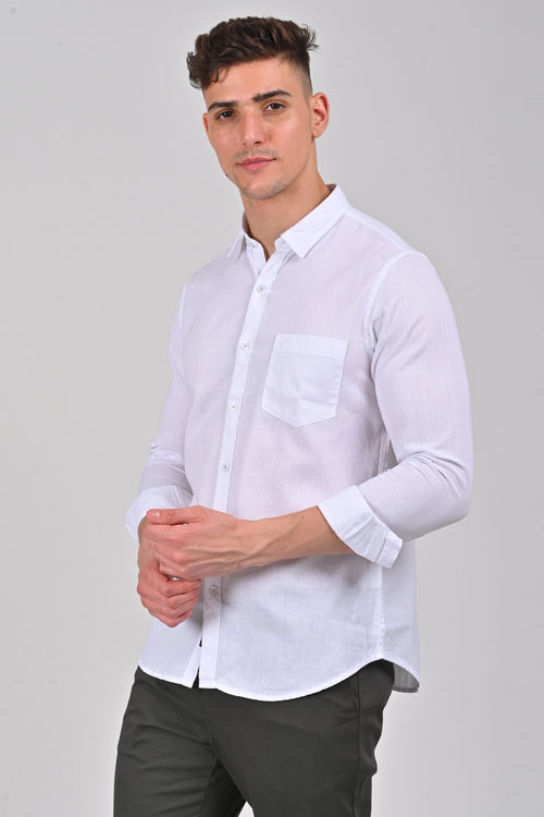 White All time favourite Cotton Linen Shirt