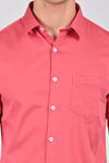 Pink	Premium Stretch Satin Shirt