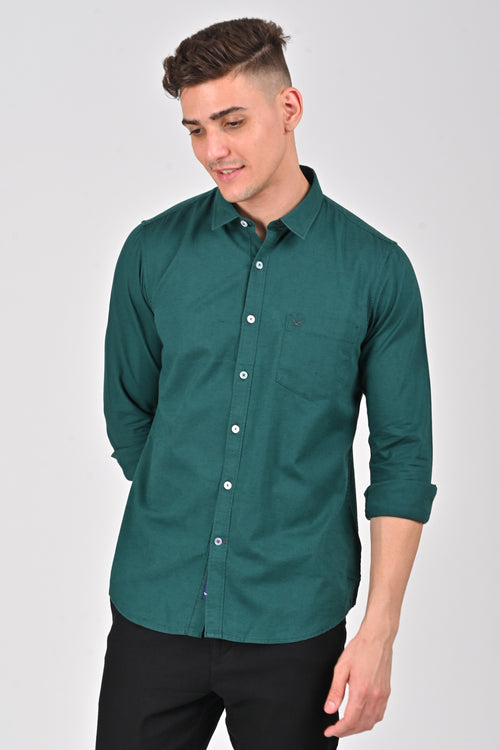 Teal Green All time favourite Cotton Linen Shirt