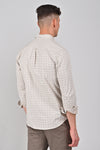 Light Beige Premium Cotton Printed Shirt