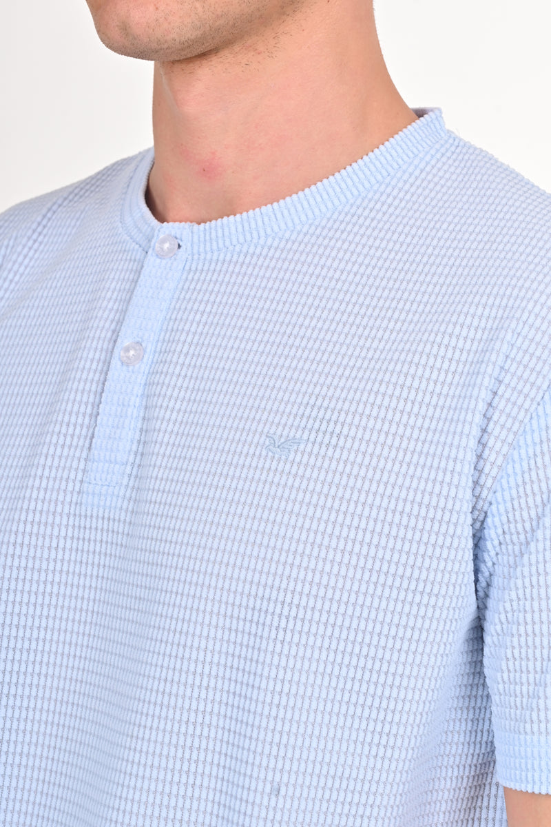 Sky Blue	Urban Textured Henley