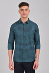 Pine Green Premium Cotton Printed Shirt