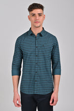 Pine Green Premium Cotton Printed Shirt