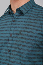 Pine Green Premium Cotton Printed Shirt