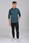 Pine Green Premium Cotton Printed Shirt