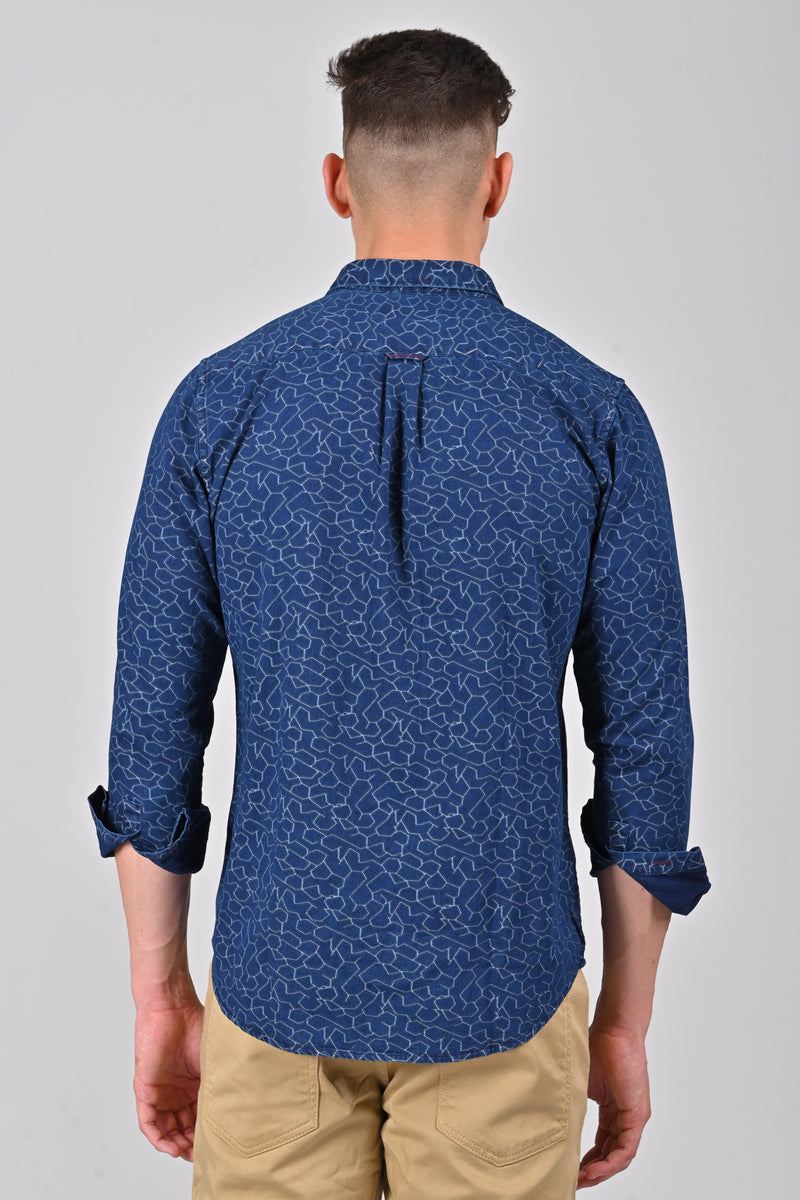 Indigo Blue Indigo Printed Shirt