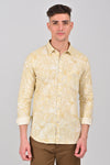 Light Khaki Weekend Cotton Printed Shirt