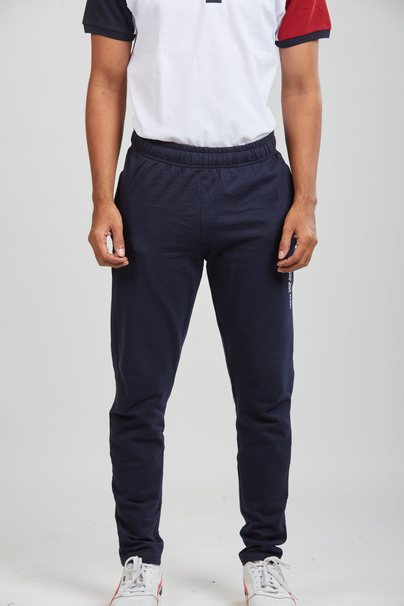 Blue Sporty Knitted Jogger Pants