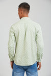 Peach Green Premium Cotton Printed Shirt