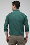 Green solid cotton shirt