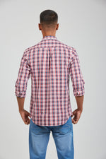 Textured Cotton Multicolor Check Shirt