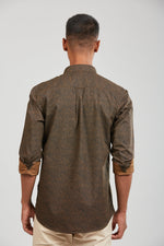 Brown Premium Cotton Printed Shirt