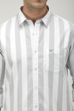 Light Blue resort stripe cotton shirt