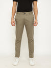 Olive Modern Fit Stretch Cotton Trouser