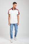 White Sporty Slim Fit Textured Polo
