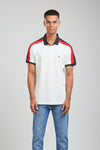 White Sporty Slim Fit Textured Polo