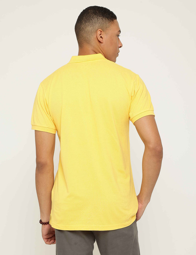 Everyday Solid Slim Fit Polo Yellow
