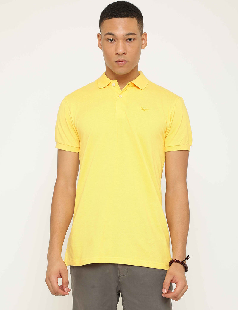 Everyday Solid Slim Fit Polo Yellow