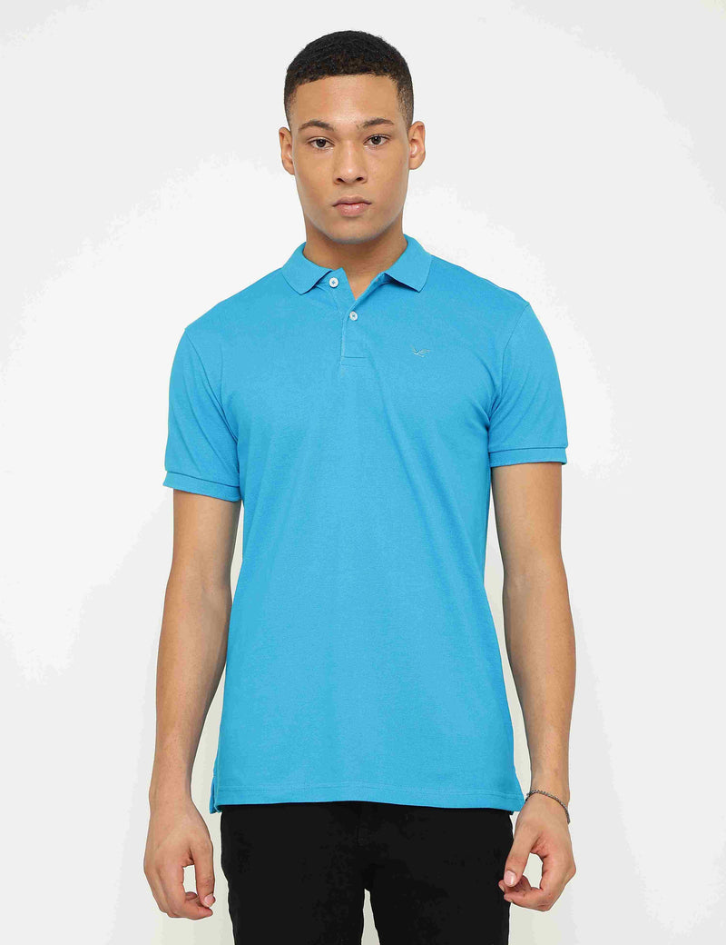 Everyday Solid Slim Fit Polo Blue