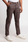 Dark Grey Stretch Textured Micro Checks Printed Trouser