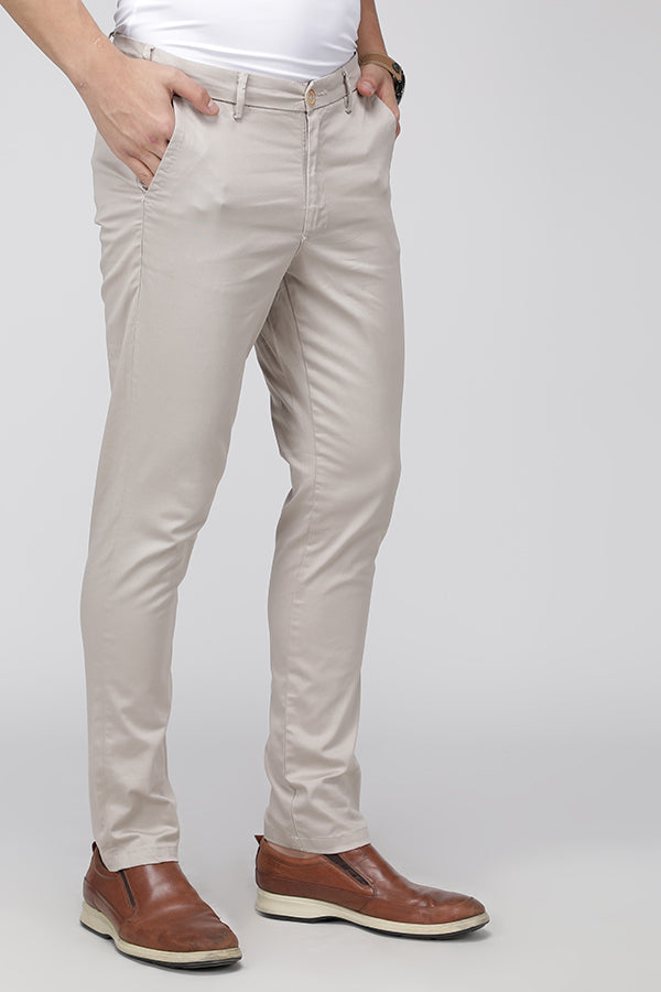 CREAM SOLID TROUSER 97% COTTON AND 3% LYCRA SMART FIT-TC-I210/E in Delhi at  best price by Cairon - Justdial