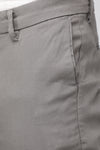 Grey Super Slim Fit Printed Stretch Cotton Trouser