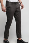 Grey Stretch Printed Textured Trouser