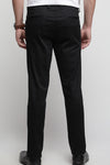 Black Stretch Printed Textured Trouser