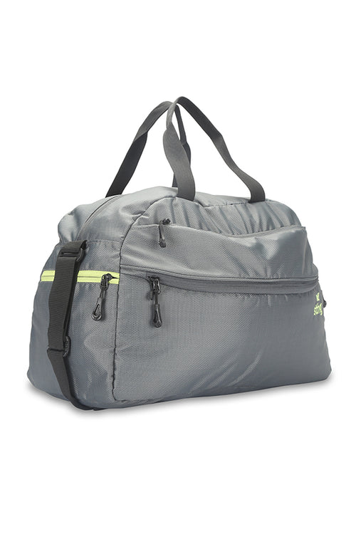 Grey Unisex Zip Closure Travel Bag