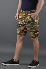 Mustard Camouflage Stylish Shorts