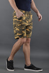 Mustard Camouflage Stylish Shorts