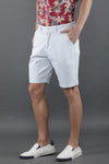 Light Grey Solid Stylish Shorts