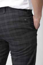 Black Vintage Multi Checks Stretch Trouser