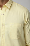 Yellow Oxford Solid Stretch Shirt
