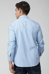 Sky Blue Oxford Solid Stretch Shirt