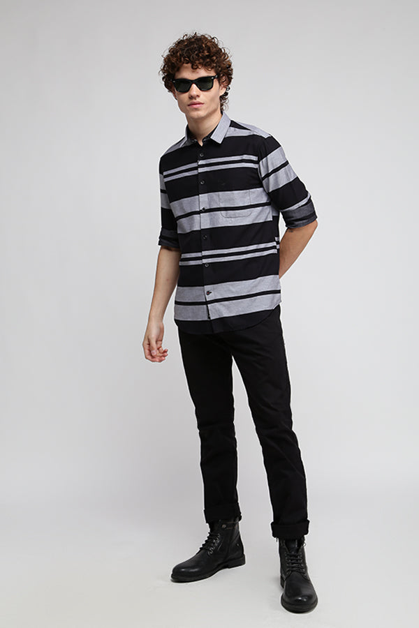 Black Horizontal Stripe Shirt